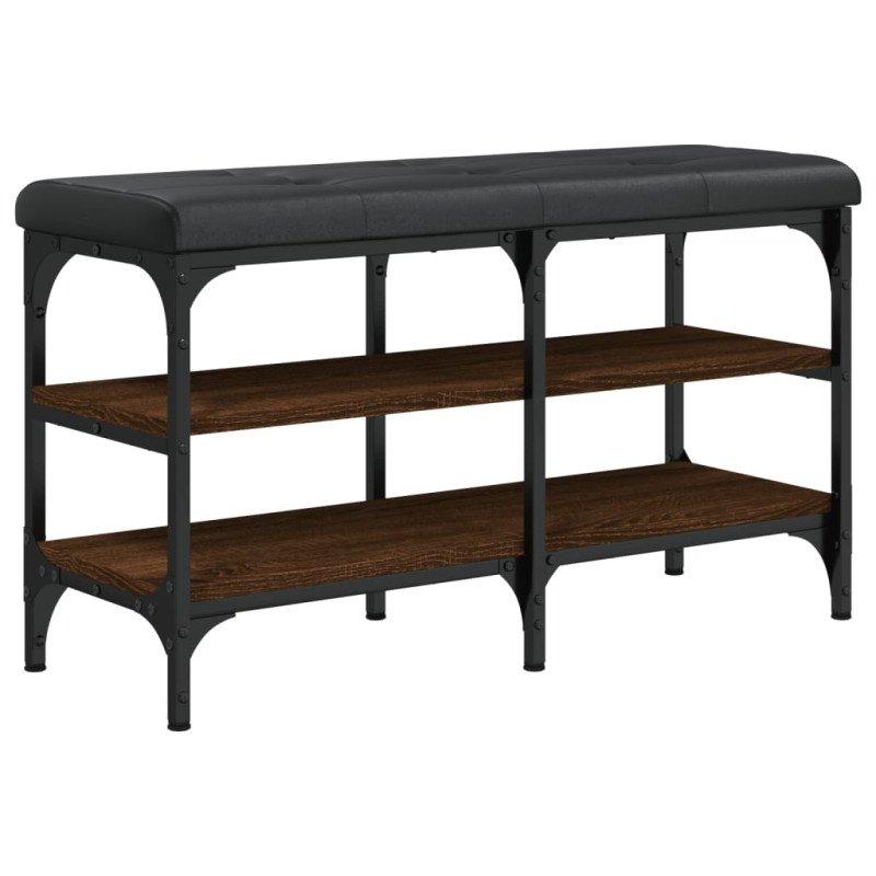 vidaXL Lavička na topánky hnedý dub 82x32x47 cm kompozitné drevo