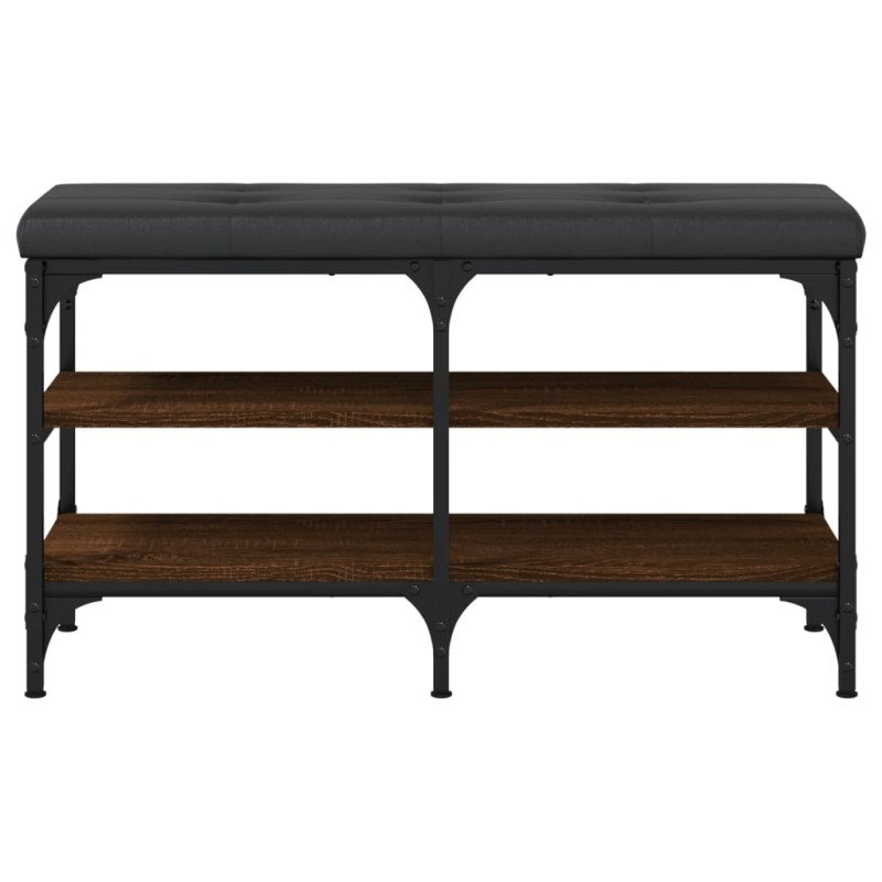 vidaXL Lavička na topánky hnedý dub 82x32x47 cm kompozitné drevo