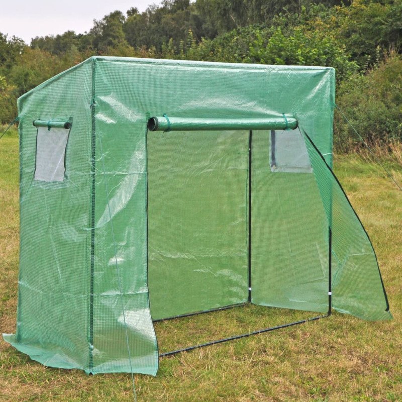 HI Skleník 200x77x169/148 cm zelený 
