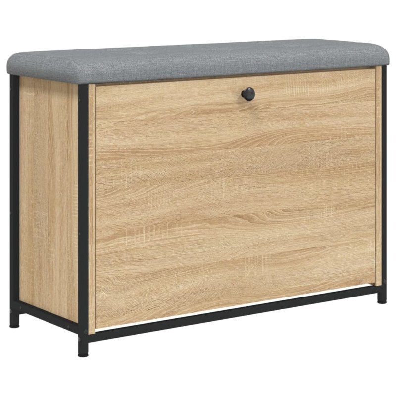 vidaXL Lavička na topánky s vyklápacou zásuvkou dub sonoma 82x32x56 cm