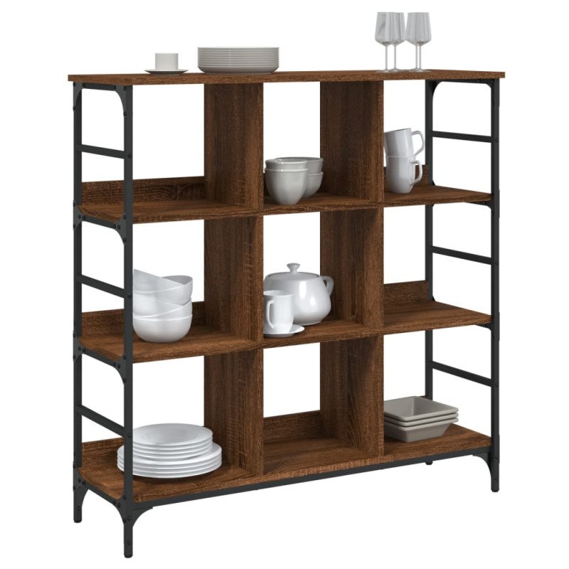 vidaXL Komoda hnedý dub 102x32x103,5 cm kompozitné drevo