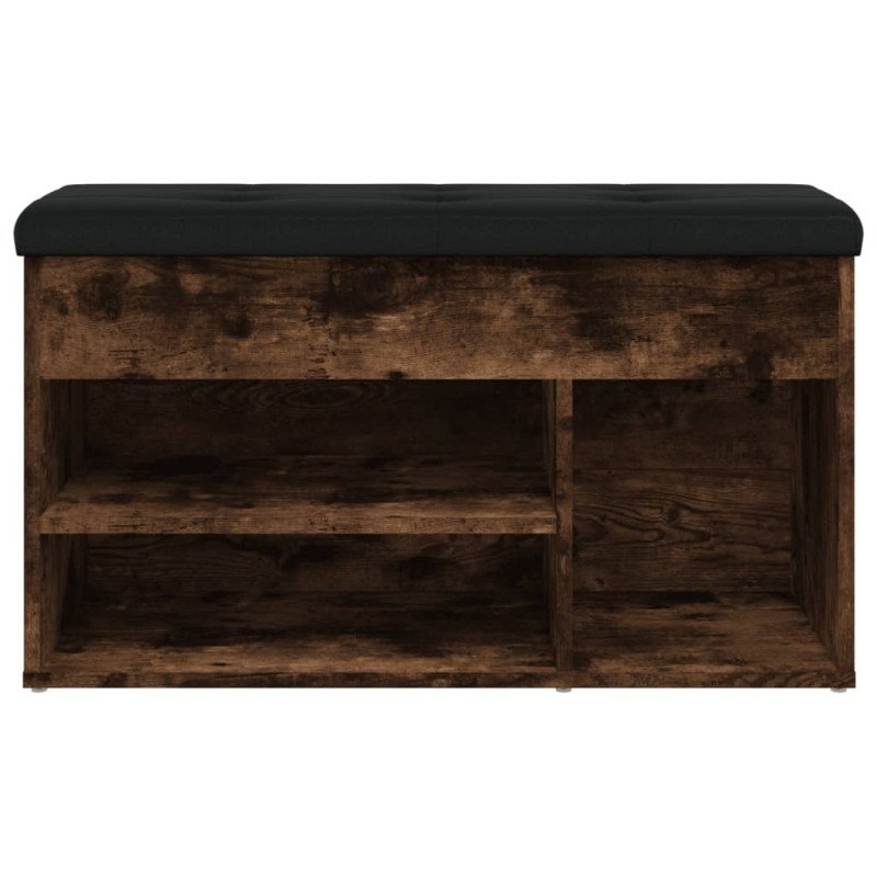 vidaXL Lavička na topánky dymový dub 82x32x45,5 cm kompozitné drevo