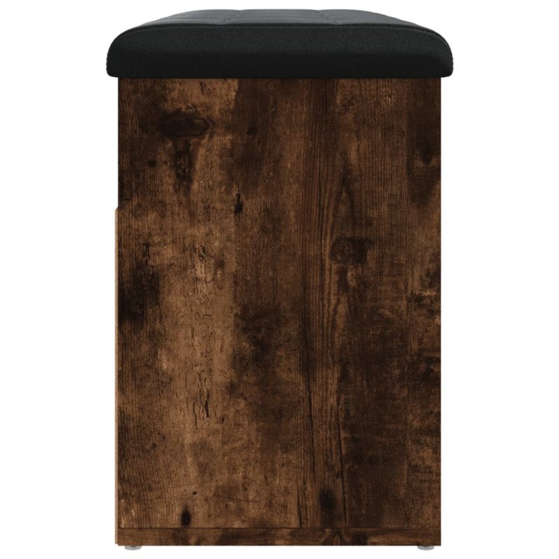 vidaXL Lavička na topánky dymový dub 82x32x45,5 cm kompozitné drevo