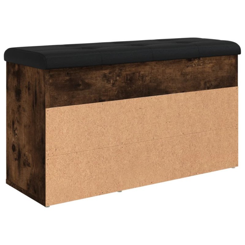 vidaXL Lavička na topánky dymový dub 82x32x45,5 cm kompozitné drevo