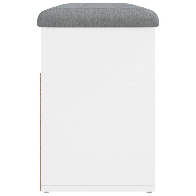 vidaXL Lavička na topánky biela 82x32x45,5 cm kompozitné drevo