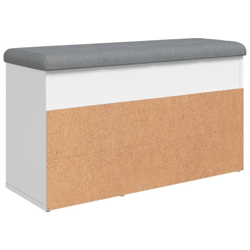 vidaXL Lavička na topánky biela 82x32x45,5 cm kompozitné drevo