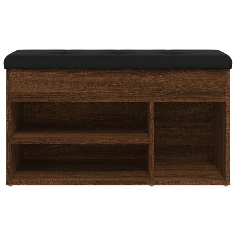 vidaXL Lavička na topánky hnedý dub 82x32x45,5 cm kompozitné drevo