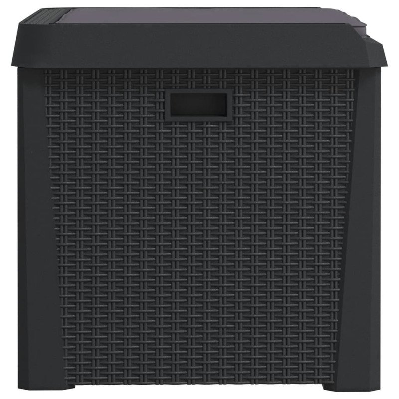 vidaXL Záhradný úložný box s podsedákom antracitový 125 l PP