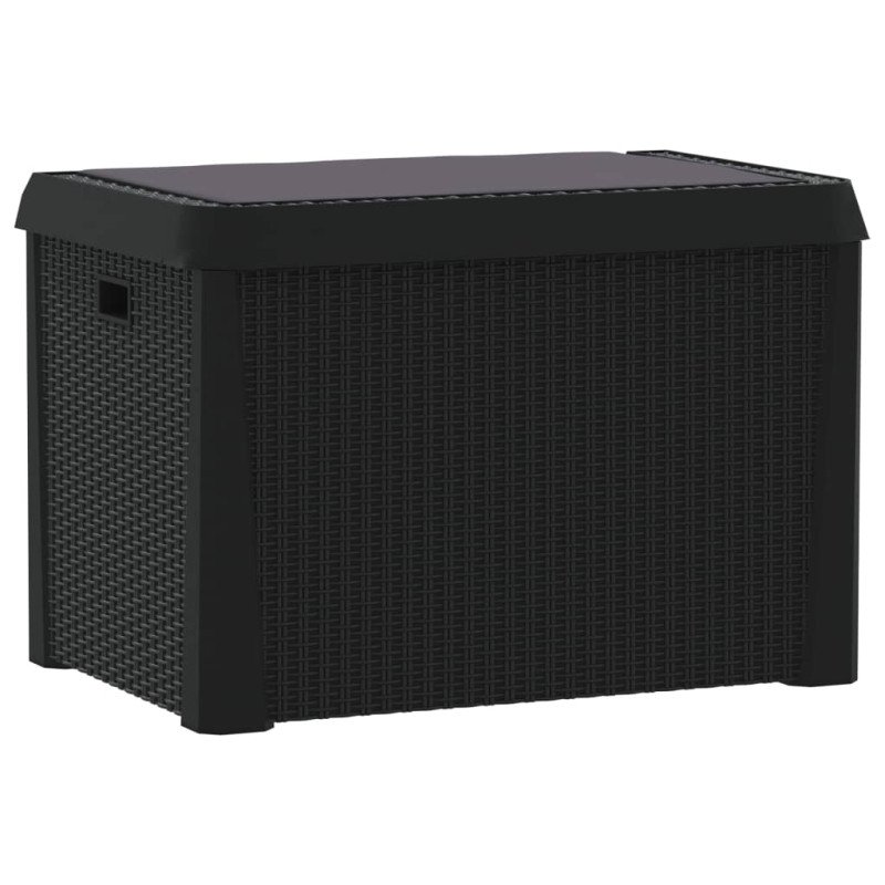vidaXL Záhradný úložný box s podsedákom antracitový 125 l PP