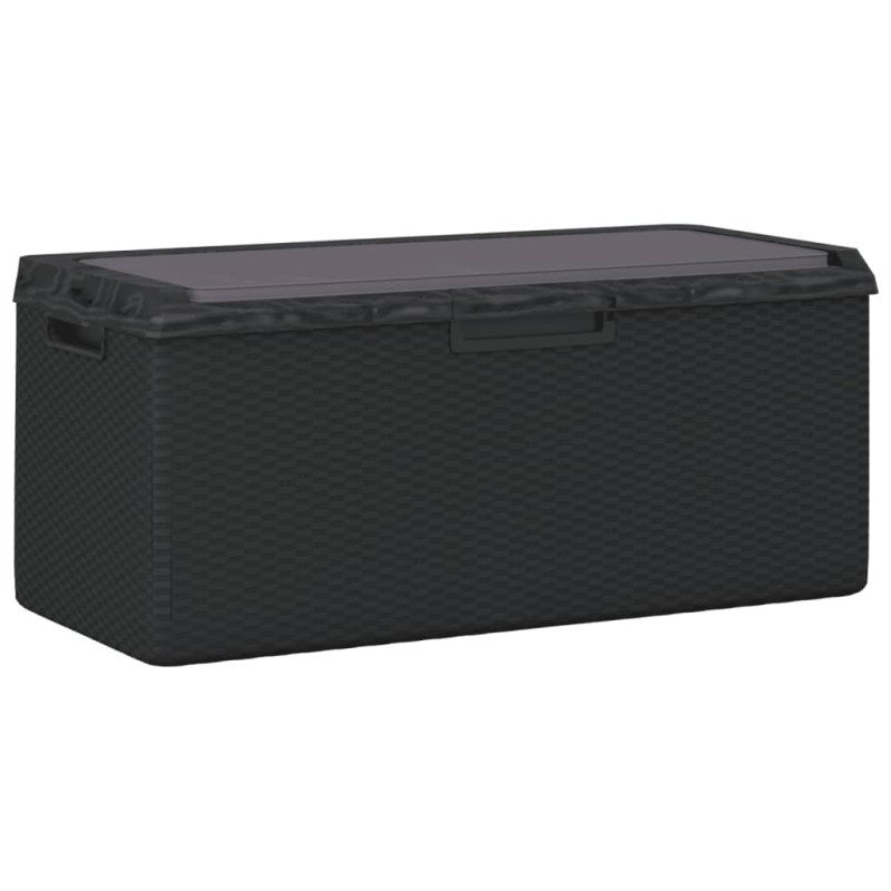 vidaXL Záhradný úložný box s podsedákom antracitový 350 l PP