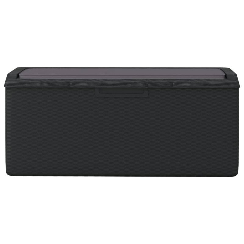 vidaXL Záhradný úložný box s podsedákom antracitový 350 l PP