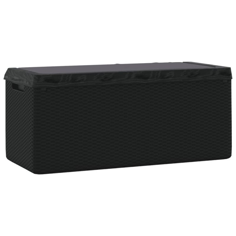vidaXL Záhradný úložný box s podsedákom antracitový 350 l PP