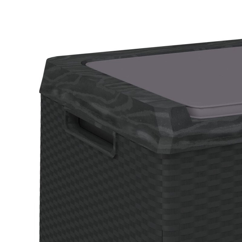vidaXL Záhradný úložný box s podsedákom antracitový 350 l PP