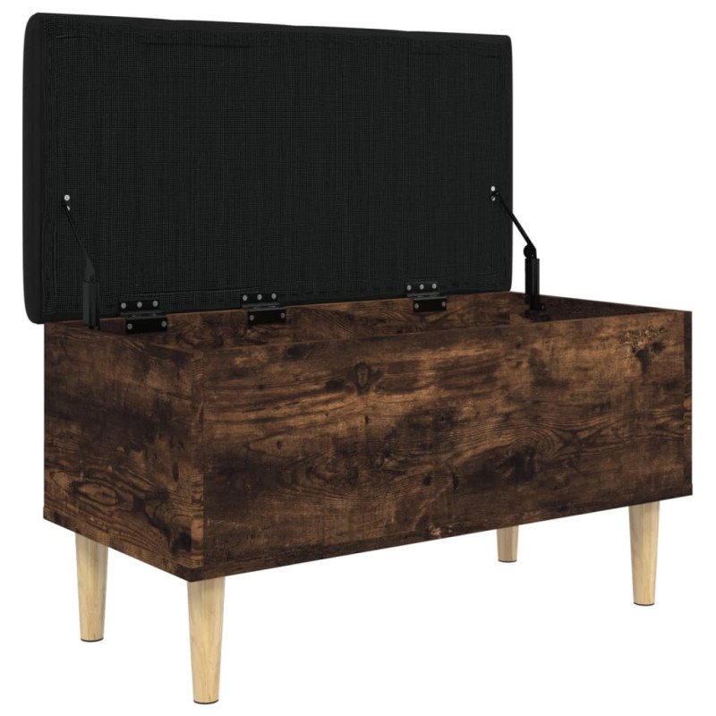vidaXL Úložná lavička dymový dub 82x42x46 cm kompozitné drevo
