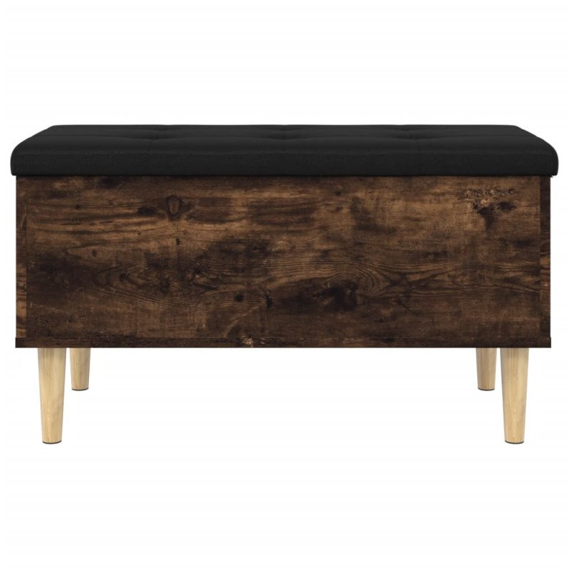 vidaXL Úložná lavička dymový dub 82x42x46 cm kompozitné drevo
