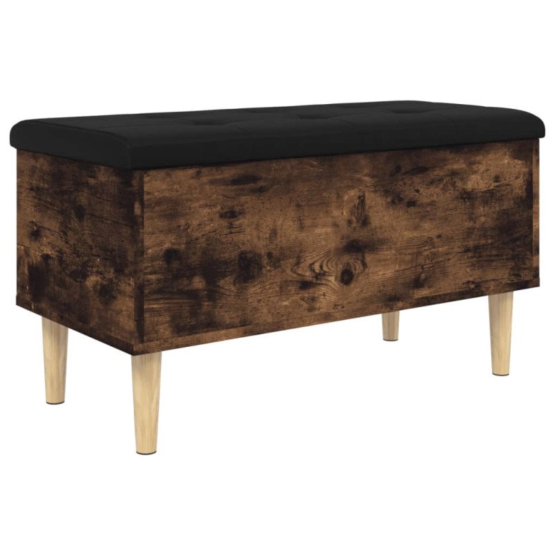 vidaXL Úložná lavička dymový dub 82x42x46 cm kompozitné drevo