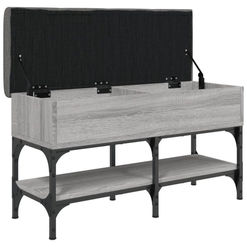 vidaXL Lavička na topánky sivá sonoma 82x32x45 cm kompozitné drevo