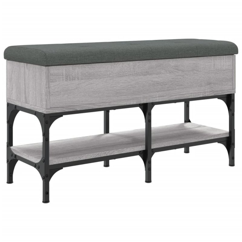 vidaXL Lavička na topánky sivá sonoma 82x32x45 cm kompozitné drevo