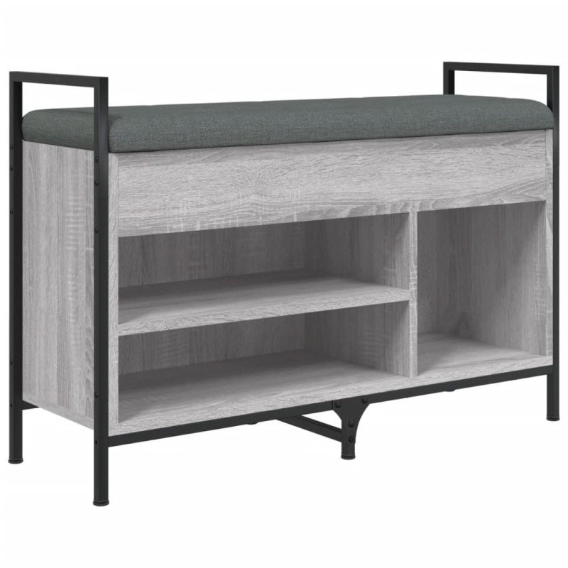 vidaXL Lavička na topánky sivá sonoma 85,5x32x57,5 cm kompozitné drevo