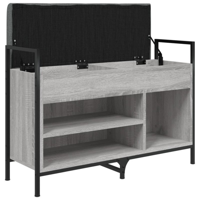 vidaXL Lavička na topánky sivá sonoma 85,5x32x57,5 cm kompozitné drevo