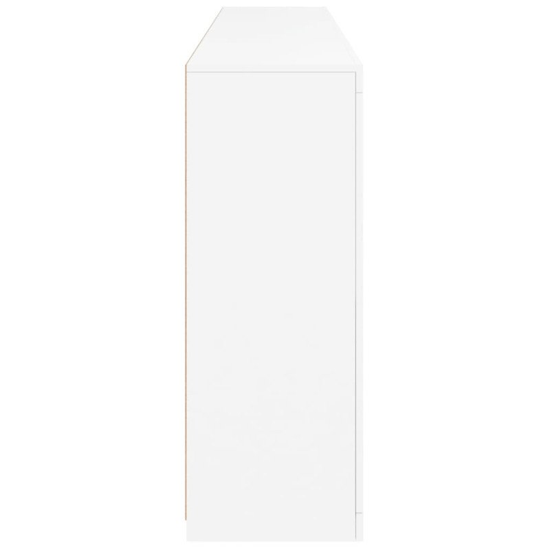 vidaXL Komoda s LED svetlami biela 202x37x100 cm