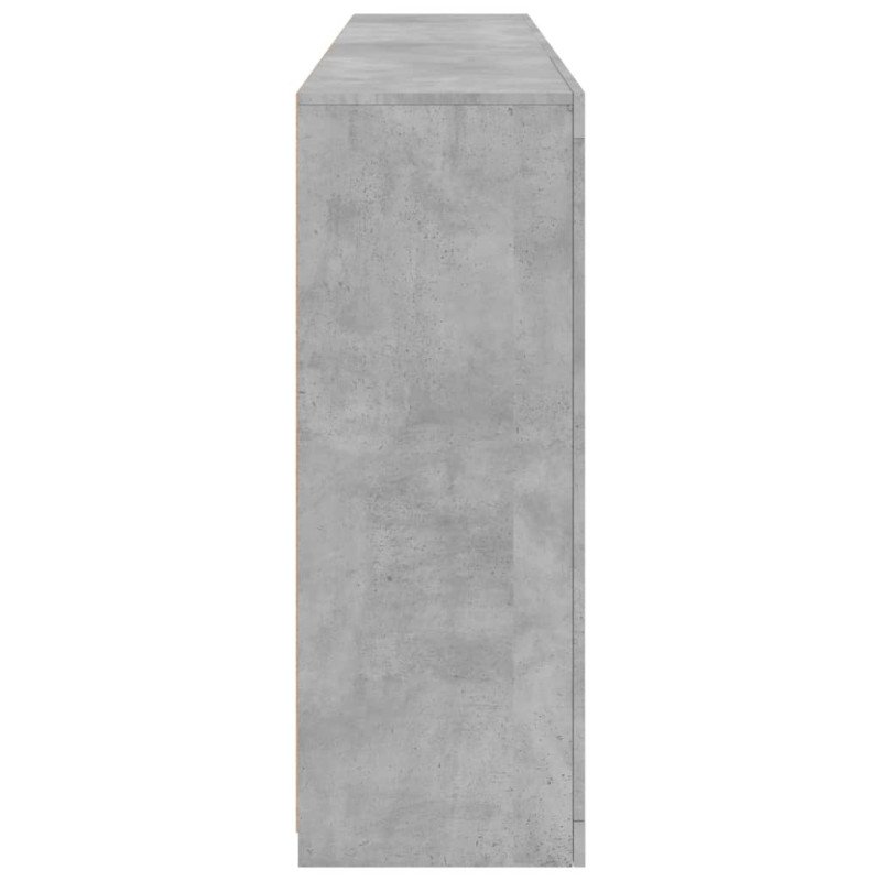 vidaXL Komoda s LED svetlami betónovo-sivá 181,5x37x100 cm