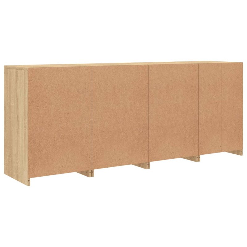 vidaXL Komoda s LED svetlami dub sonoma 164x37x67 cm