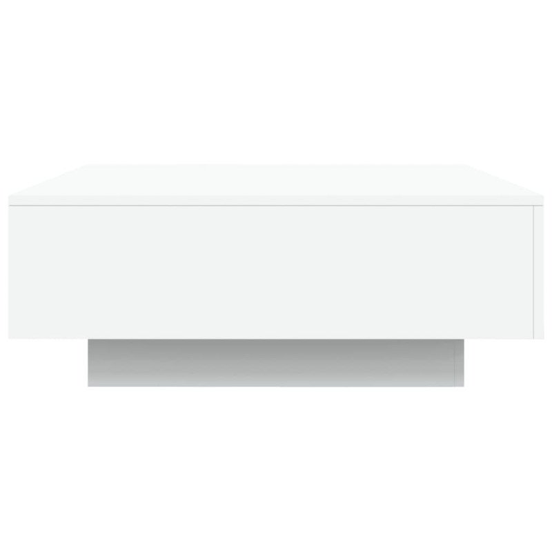 vidaXL Konferenčný stolík s LED svetlami biely 80x80x31 cm