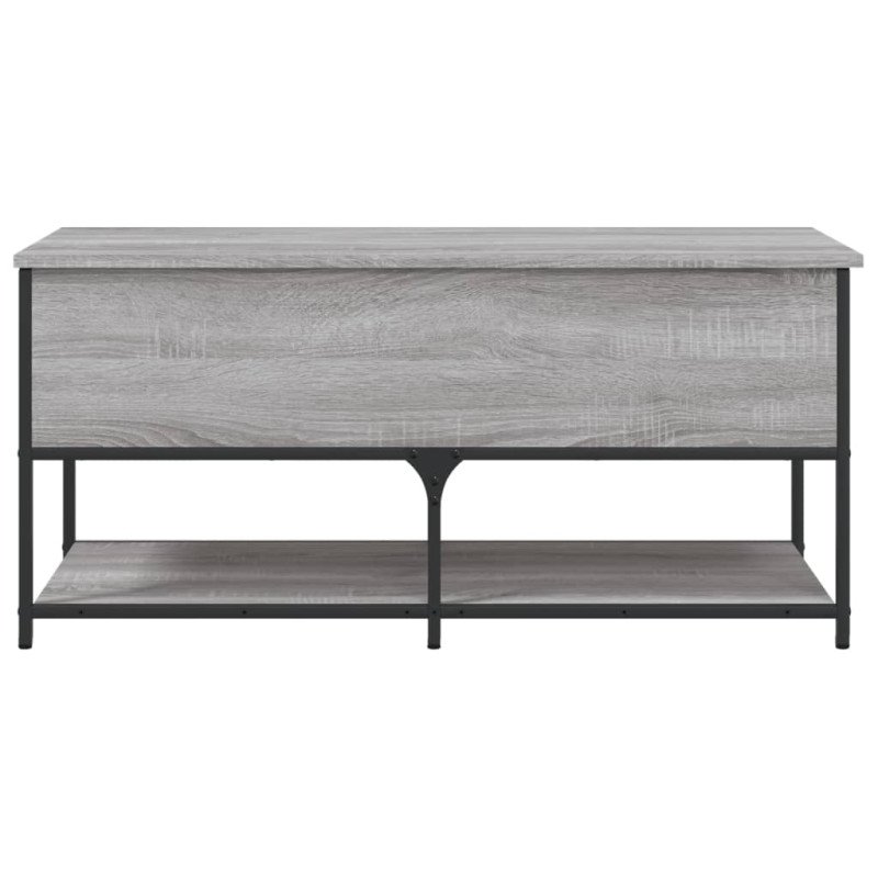 vidaXL Úložná lavička sivá sonoma 100x42,5x47 cm kompozitné drevo