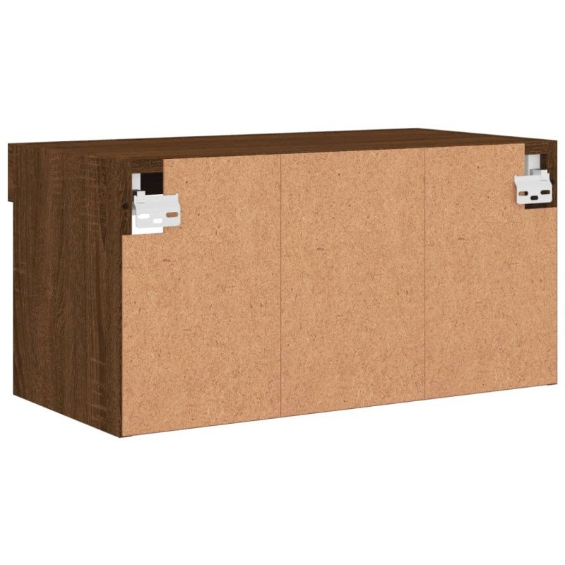 vidaXL TV skrinka s LED svetlami hnedý dub 60x30x30 cm