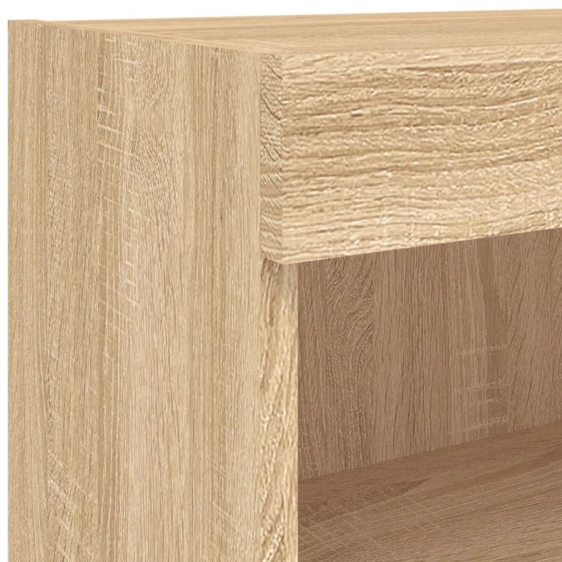 vidaXL TV skrinka s LED svetlami dub sonoma 80x30x30 cm