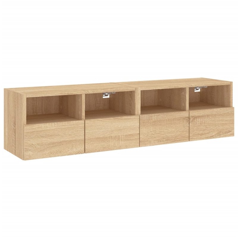 vidaXL TV nástenné skrinky 2 ks dub sonoma 60x30x30cm kompozitné drevo
