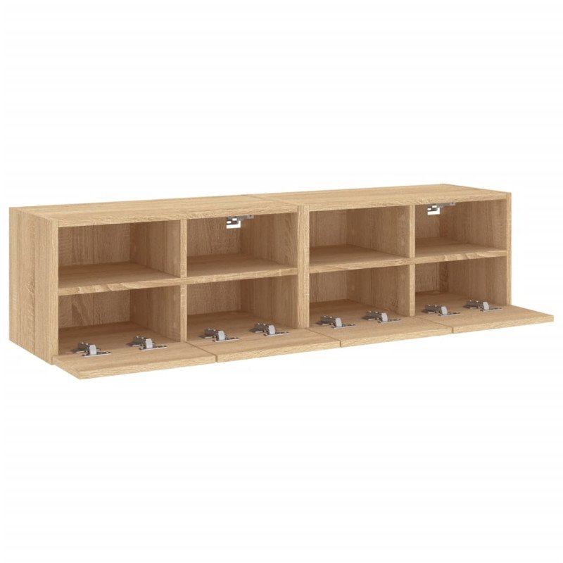 vidaXL TV nástenné skrinky 2 ks dub sonoma 60x30x30cm kompozitné drevo