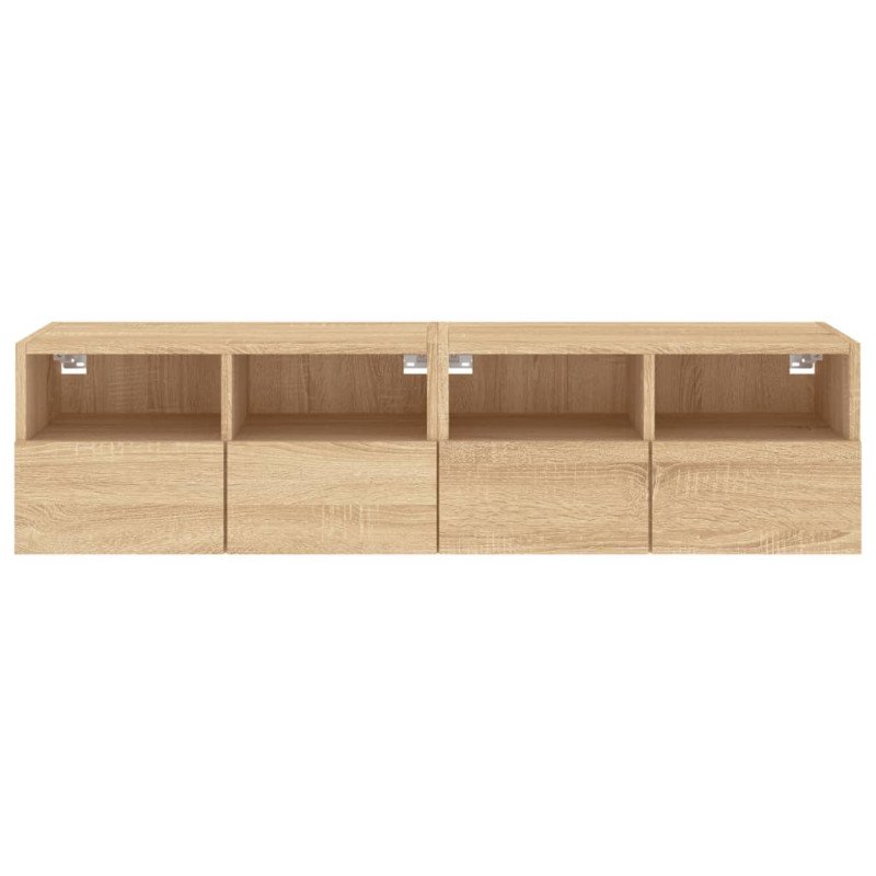 vidaXL TV nástenné skrinky 2 ks dub sonoma 60x30x30cm kompozitné drevo