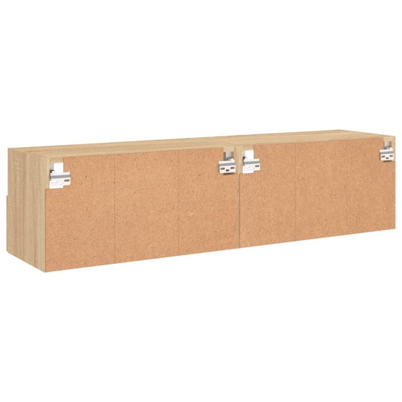 vidaXL TV nástenné skrinky 2 ks dub sonoma 60x30x30cm kompozitné drevo