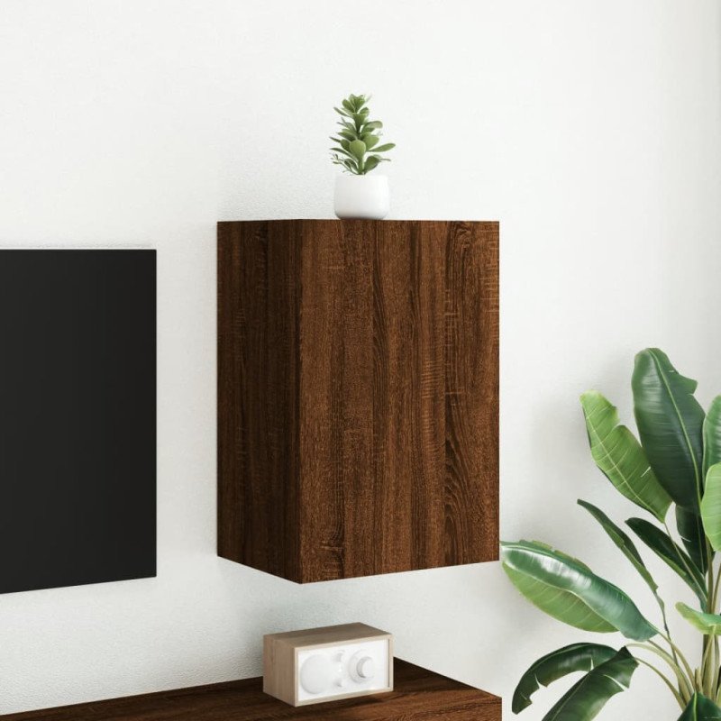 vidaXL TV nástenná skrinka hnedý dub 40,5x30x60 cm kompozitné drevo