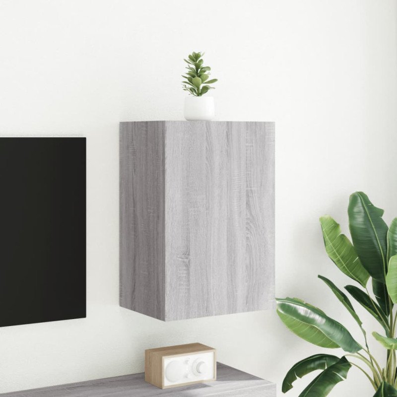 vidaXL TV nástenná skrinka sivá sonoma 40,5x30x60 cm kompozitné drevo