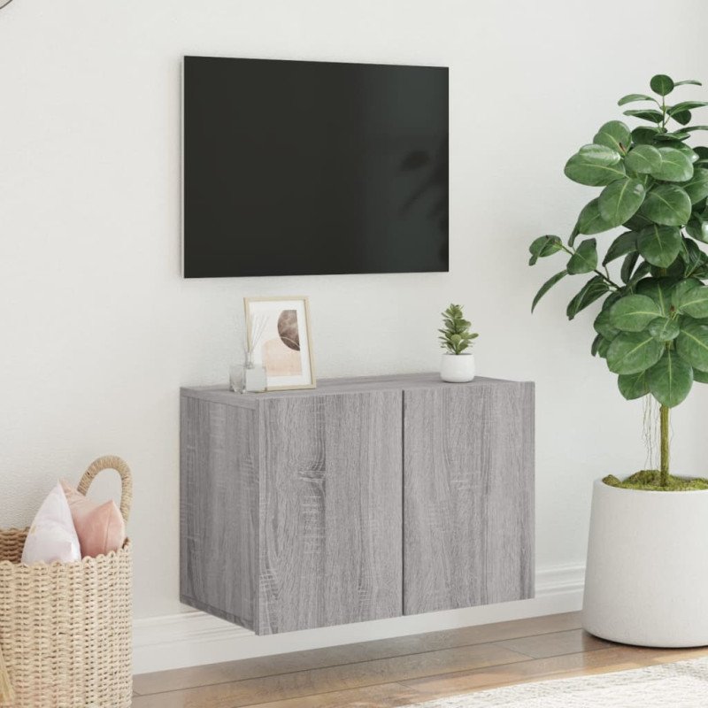 vidaXL TV skrinka nástenná sivý dub sonoma 60x30x41 cm
