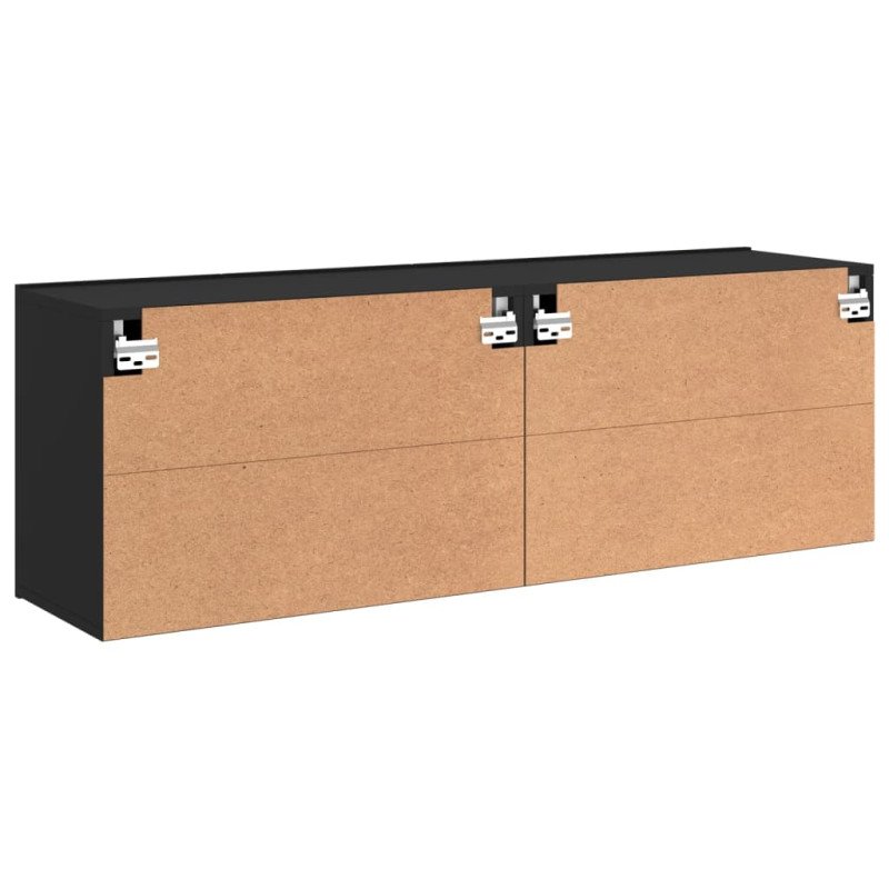 vidaXL TV skrinky nástenné 2 ks čierne 60x30x41 cm