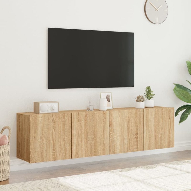 vidaXL TV skrinky nástenné 2 ks dub sonoma 80x30x41 cm