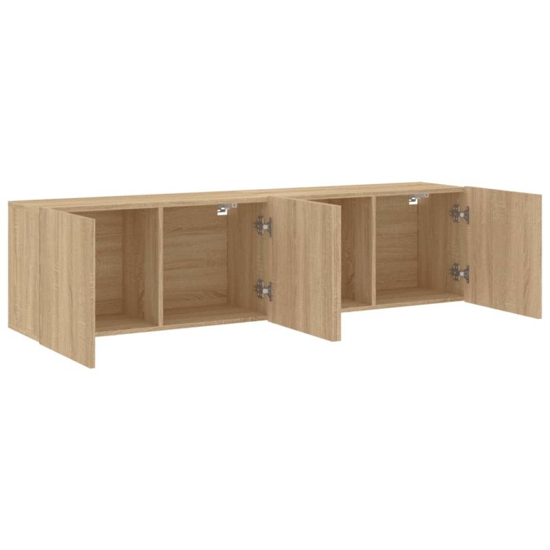 vidaXL TV skrinky nástenné 2 ks dub sonoma 80x30x41 cm