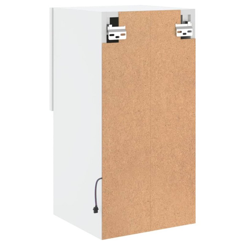 vidaXL TV skrinky s LED svetlami 2 ks biele 30,5x30x60 cm