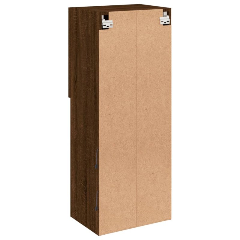 vidaXL TV skrinka s LED svetlami hnedý dub 40,5x30x102 cm