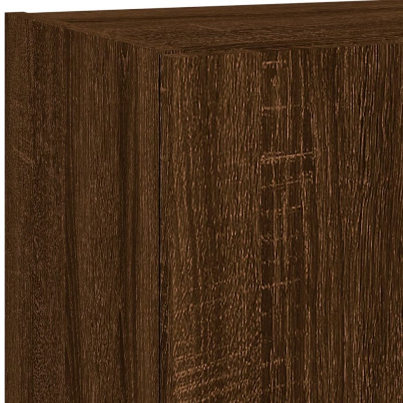 vidaXL TV skrinka s LED svetlami hnedý dub 40,5x30x102 cm