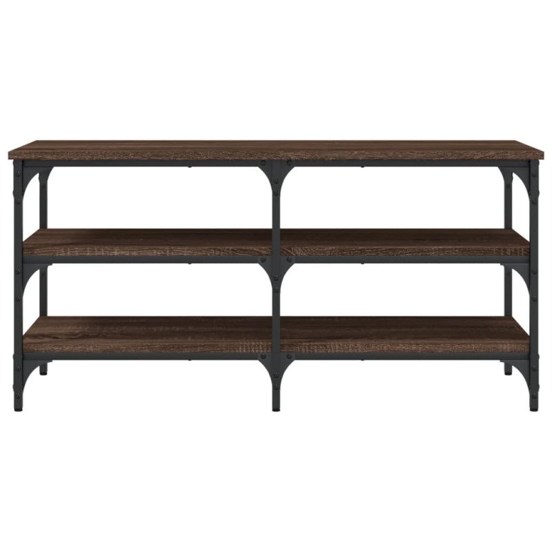 vidaXL Lavička na topánky hnedý dub 100x38,5x49 cm kompozitné drevo