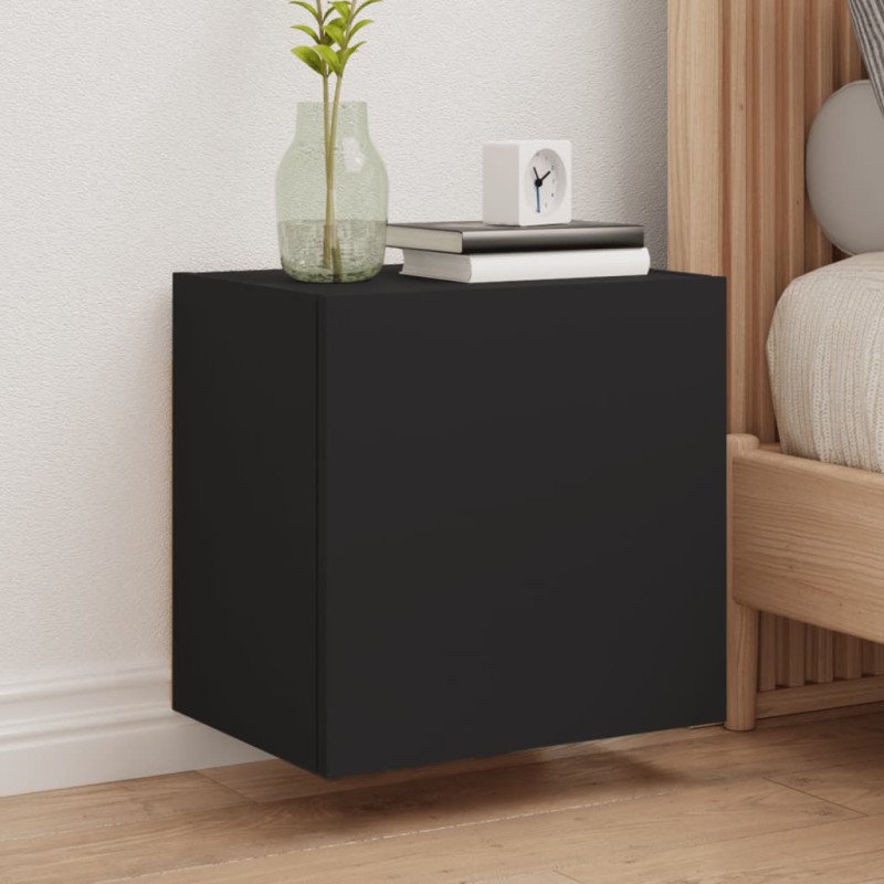 vidaXL TV nástenné skrinky 2 ks čierne 40,5x30x40 cm kompozitné drevo