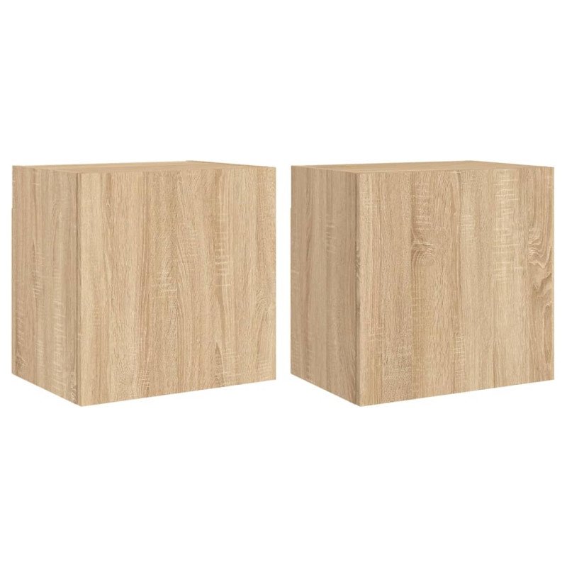 vidaXL TV nástenné skrinky 2 ks dub sonoma 40,5x30x40 cm kompoz. drevo