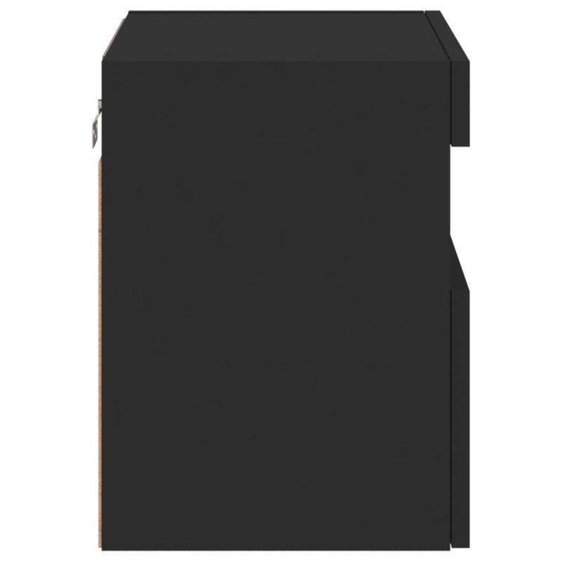 vidaXL TV nástenné skrinky s LED svetlami 2 ks čierne 40x30x40 cm