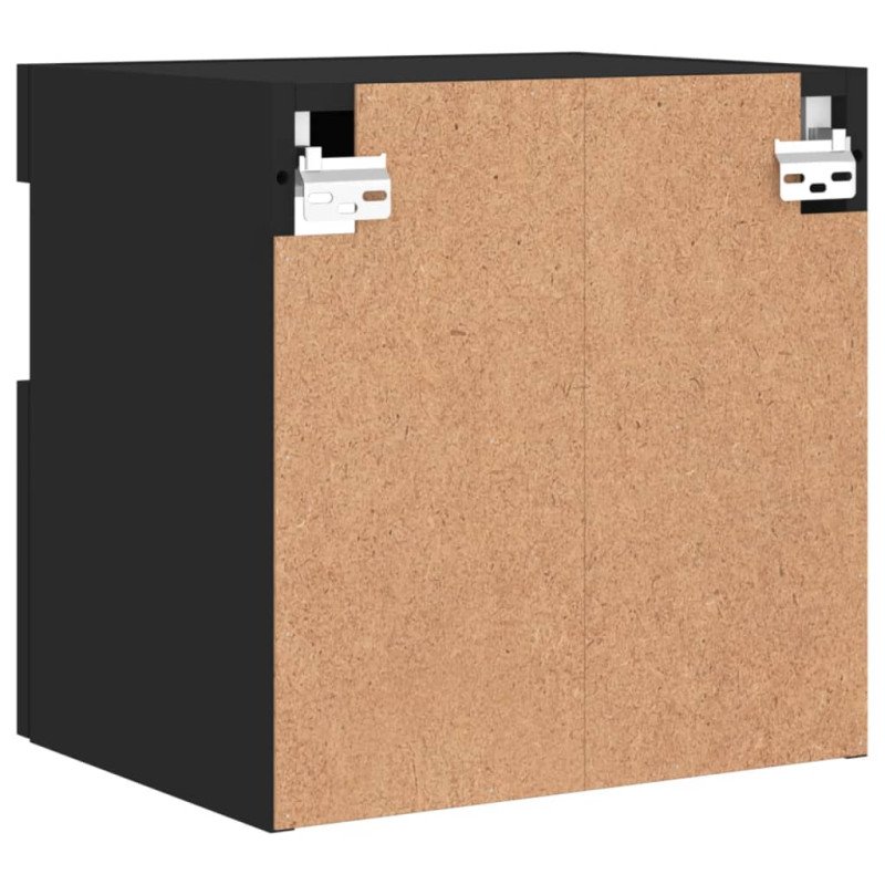 vidaXL TV nástenné skrinky s LED svetlami 2 ks čierne 40x30x40 cm