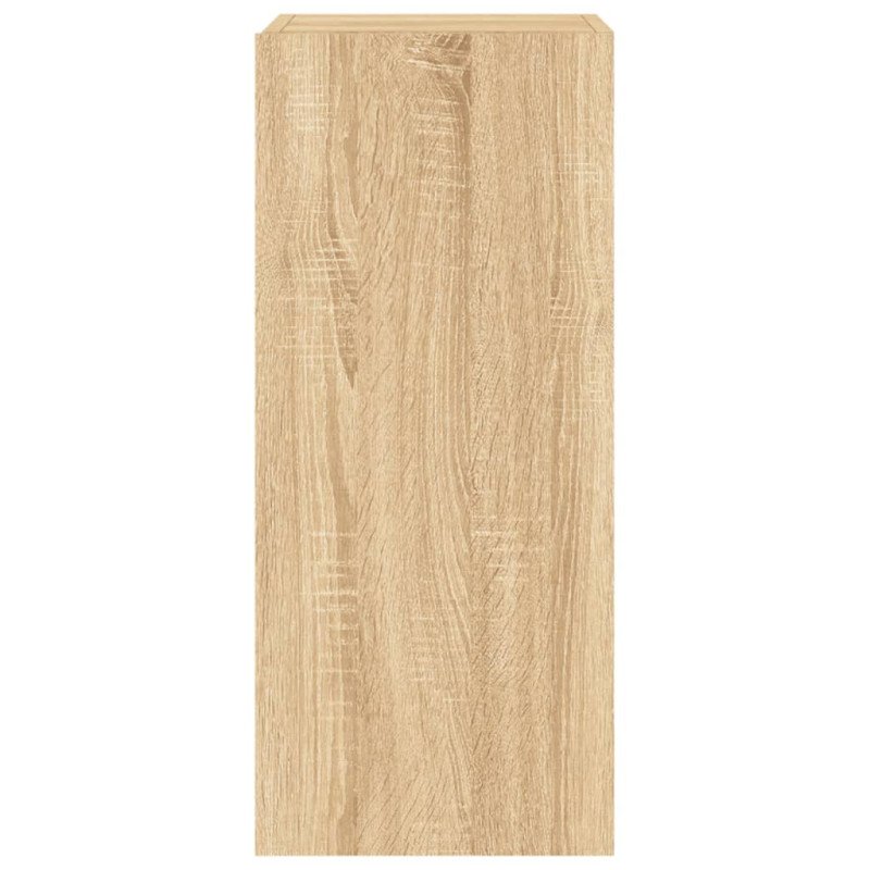 vidaXL TV nástenná skrinka s LED svetlami dub sonoma 30,5x35x70 cm
